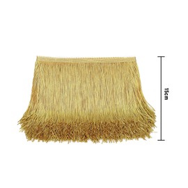 10 Yards Length 15 cm Fringe Trim, Silk Fringe Tassel Fringe Ribbon Decorative Ribbon, Fringe Cut for DIY Crafts, Apparel, Clothing, Costumes, Decoration, Dance Fringe for Sewing (Gold)
