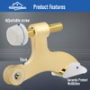 HOMOTEK 2 Pack Hinge Pin Bright Brass Door Stopper, Gold