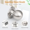 Probrico Round Dummy Door Handles in Brushed Nickel Finish, Ball