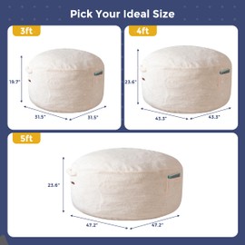 MAXYOYO Bean Bag Chair, Soft Bean Bag Sofa with Supportive Foam Filling