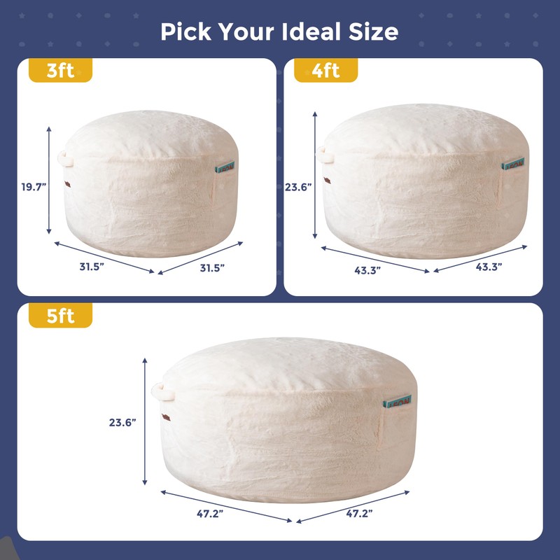 MAXYOYO Bean Bag Chair, Soft Bean Bag Sofa with Supportive
