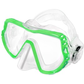 Ruayia Diving Goggles with Nose Protection Swimming Goggles Snorkel Mask Children 180° Panorama Anti Fog Anti-Leak Green