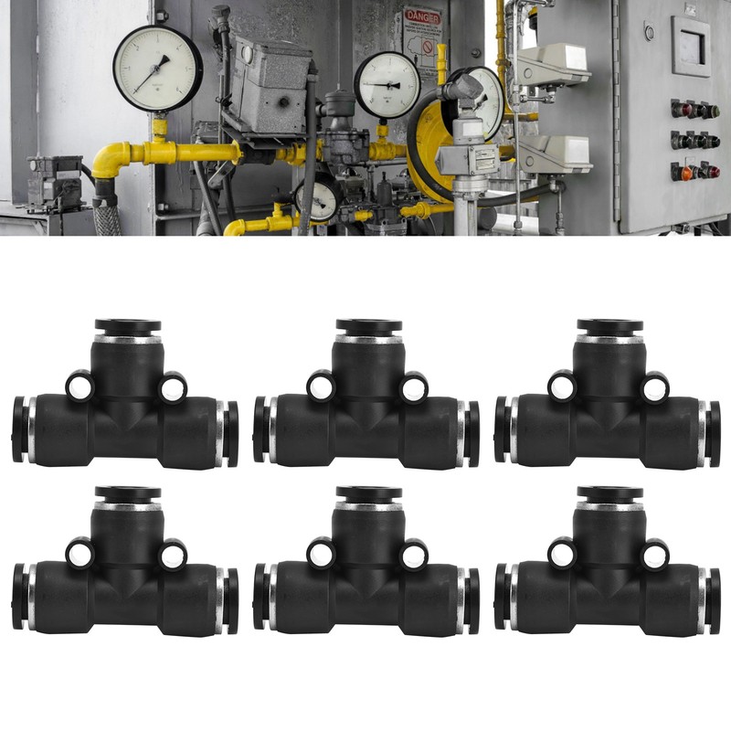 10pcs Pneumatic Tube Fitting Durable PVC Stable Sealing Corrosion Resistance