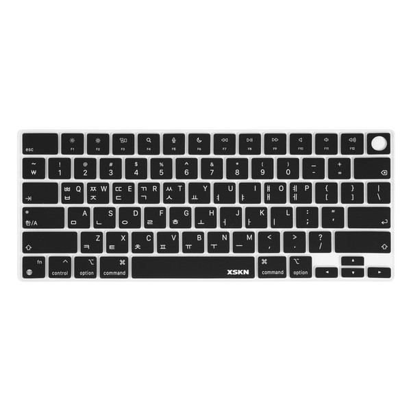 XSKN Korean Language Black US Layout Keyboard Cover Skin for
