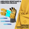 Vgo... Work Gloves Anti Impact Cowhide Touchscreen, Utility Working Gloves