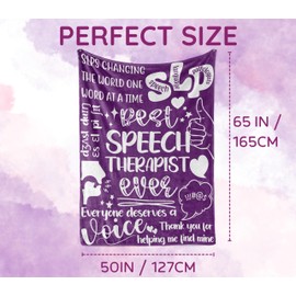 Speech Language Pathologist Gifts, Gifts for Speech Therapists on National Speech Language Pathologist Day, Birthday and Christmas, Flannel Plush Throw Blanket, 50"x 65"