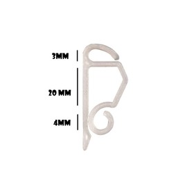 Lizzy® Christmas Gutter Hooks | Gutter Hooks for Hanging Christmas Lights and Decorations | Plastic Gutter Hooks | Christmas Hooks | Pack of 50 - J01