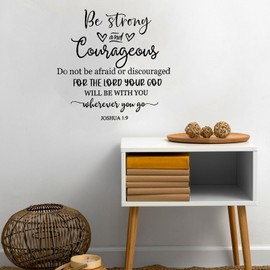 ElevateTech 7 Pcs Bible Verse Wall Stickers, Vinyl Inspirational Quote Scripture Wall Stickers Wall Decals Religious Motivational Wall Decor Wall Art Decor for Bedroom Living Room