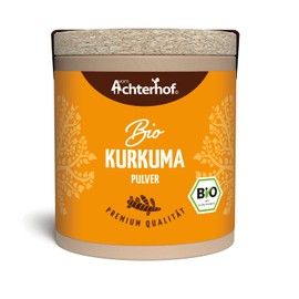 Kurkuma Pulver Bio 50g | fein gemahlene Kurkumawurzel | Bio-Qualität | ideal zur Zubereitung einer Goldenen Milch | vom Achterhof