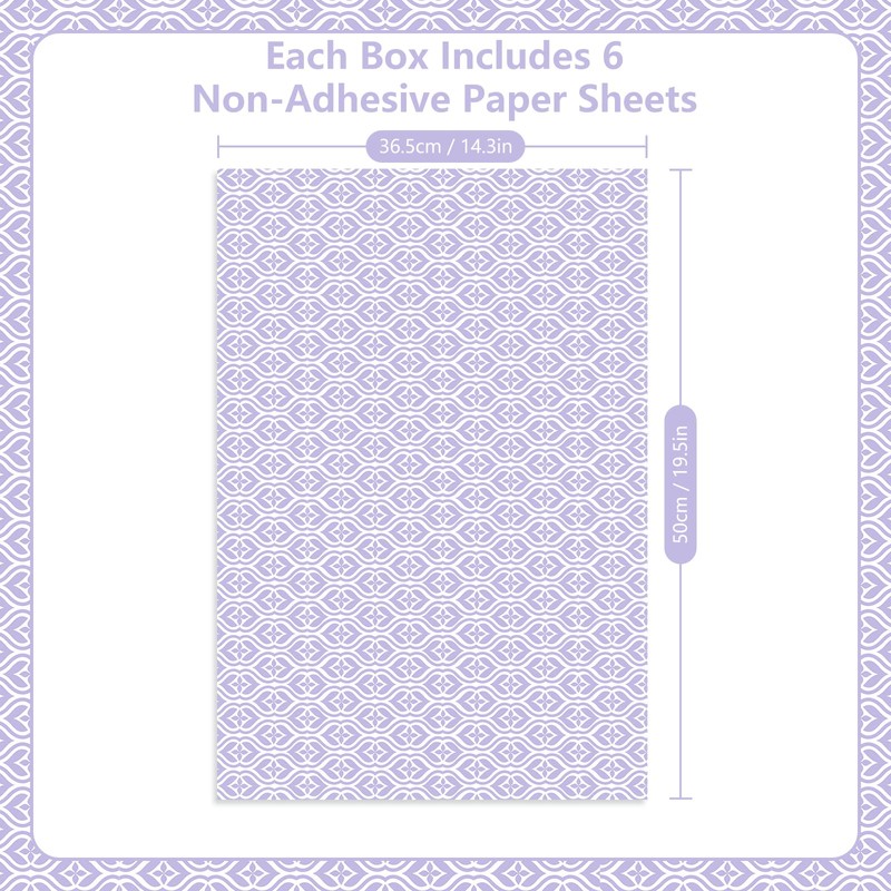 SCENTORINI Lavender Scented Drawer Liners, 6 Sheets Fragrant Paper Liners