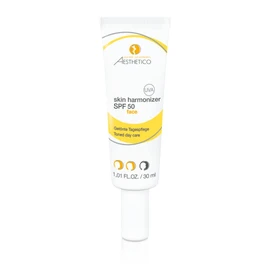 AESTHETICO skin harmonizer SPF 50 Tinted Day Cream with High Sun Protection Factor for Acne, Conceals Redness and Anti-Inflammatic, Makeup Replacement, 30 ml