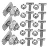 DOITOOL 304 Stainless Steel M8 T-Bolt Screws Flange 20pcs Set