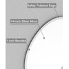 USHOWER 24" Round Frameless Wall Mirror with Beveled Edge -
