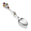 fish Silver Baby Spoon with Amber, 1 Piece, Modern Spoon