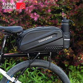 ThinkRider Bike Bags for Bicycle Rear rack 14L Hard Shell Waterproof Bike Ebike Trunk Pannier Saddle Seat Bag Carrier with Reflector, Rain Cover & Shoulder Strap for Commuter Travel Outdoor
