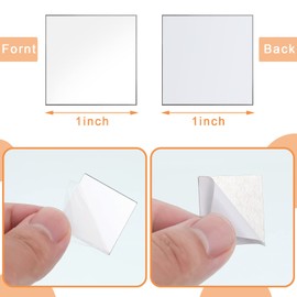 Jetec 50 Pieces Mini Size Square Mirror Adhesive Small Square Mirror Craft Mirror Tiles for Crafts and DIY Projects Supplies Home Decoration (1 x 1 Inch)