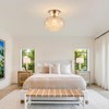 Tbaoinla Semi Flush Mount Ceiling Light - French Gold Finish