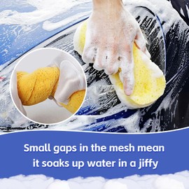 SDKZBFC Car Sponge, Large Car Wash Sponge for Scratch Free Cleaning, Honeycomb Durable Auto Detailing Sponge, Heavy Duty Car Cleaning Sponge for Washing, Waxing & Polishing 2 Pack