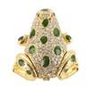 Rhinestone Frog Jewelry Box Painted Electroplated Frog Figurine Jewelry Boxes