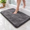 Rounded Thickened Bathroom Floor Mat, Plush Absorbent Bath Rug with