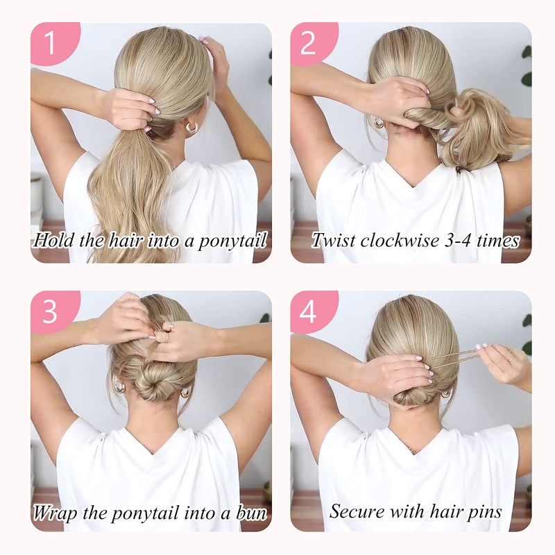 U Shaped Gold Hair Pins for Buns, 100 PCS 2.8"