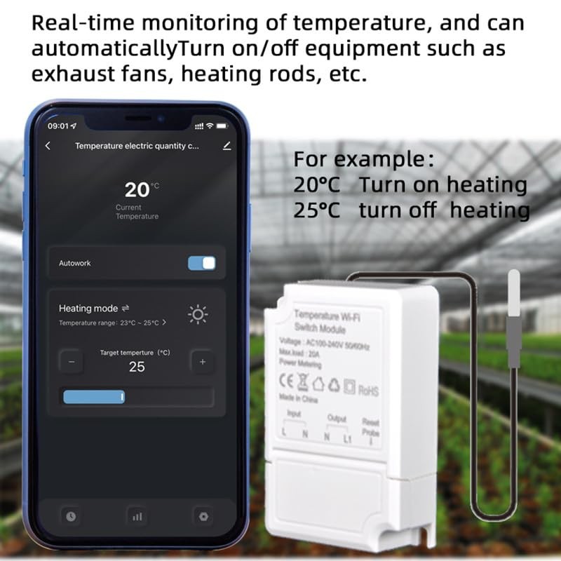 WiFi Digital Temperature Controller Wireless Temperature Controller Thermostat with App