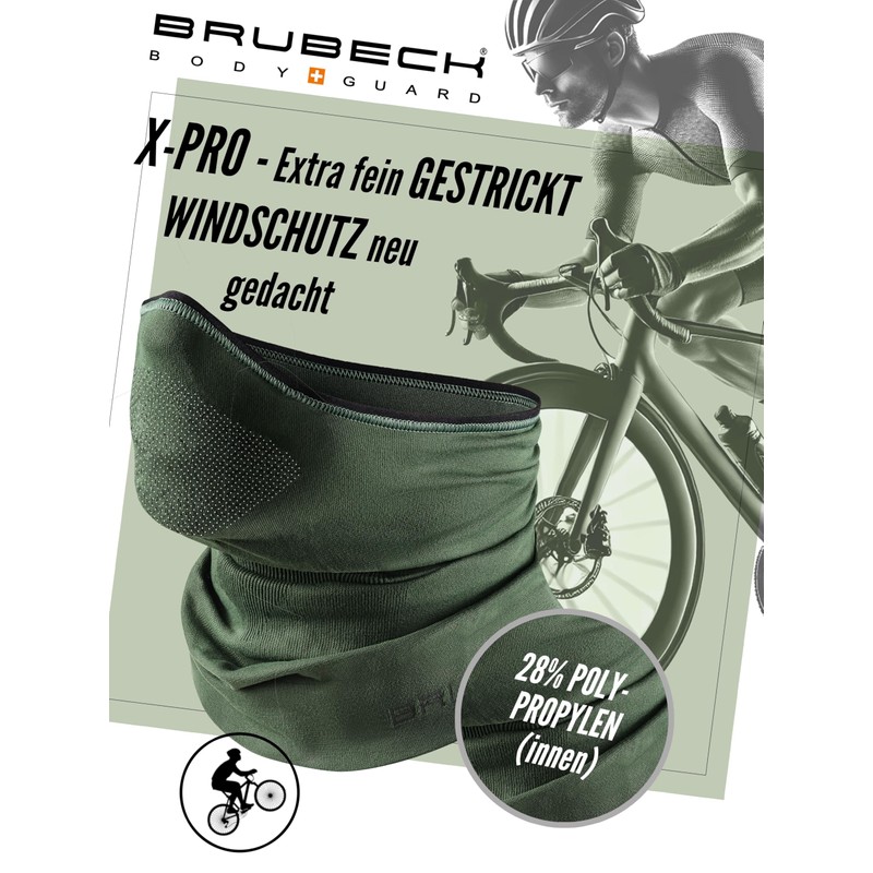 BRUBECK X-Pro KM10430 Half Balaclava for Men and Women, Temperature-Regulating,