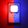 myCozyLite Dual Light Night Light Plug in, Red and Blue
