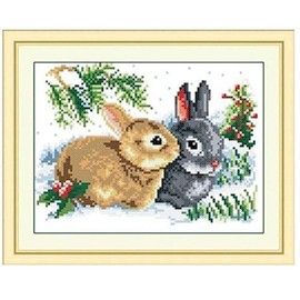 This Lovely Cross Stitch Embroidery Kit, Cute Rabbit