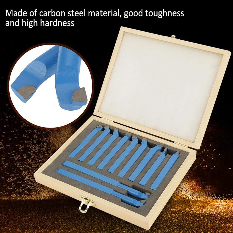 Lathe Cutting Tools 11 Pieces Carbide Tip Tipped Cutter Tool
