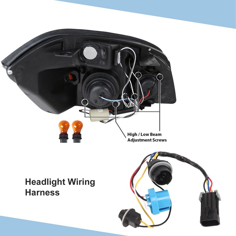 Headlight Wiring Harness 645 205 Flexible Front Lamp Socket Wire