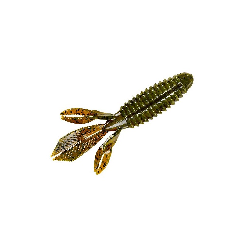 Yum Lures YWBG408 Wooly Bug Fishing Bait, Green Pumpkin, 4.25"