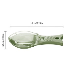 Luckious - Household Fish Scaler with Lid, Fish Scaler with Transparent Lid, Multifunctional Fish Scaler, Fish Scaler Scraper Kitchen Cooking Tool (Blue or Green)