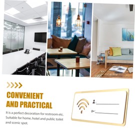 Ciieeo 3pcs Acrylic WiFi Password Sign Rewritable Account Password Display for Material for Restaurants Offices Easy to Update WiFi Info