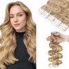 SEGOHAIR Wavy Tape In Hair Extensions Real Human Hair with