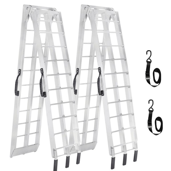 MAXIVMAN Aluminum Loading Ramps – 1500 Lbs Capacity, 7.5ft Folding