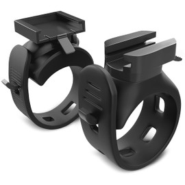 VELMIA Bicycle Light Holder Set for Front and Rear I Bicycle Lights I Replacement Holder Made of Rubber