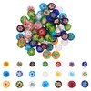 FINEPOTY Beads，144Pcs Glass Beads Flat Round Spacer Beads for Lampwork