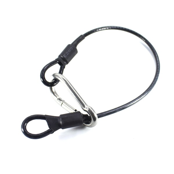 Waist Tape Holder Lanyard for Gaffers Tape Steel Carabiner Clip Hanging Rope for Photography Film Stage Television Production Carrying Tool (Black)