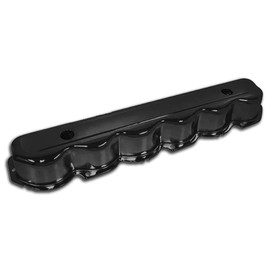 Cobra- Tek - CBK-HZ-9357-PBK- Works With 1965-2021 Ford Chevy 240-260-300 Straight Inline 6 Cylinder Steel Valve Cover (Ford Inline Six) - Height: 3-1/4 inch - Black.