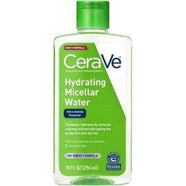 CeraVe Micellar Water New & Improved Formula Hydrating Facial Cleanser & Eye Makeup Remover With Hyaluronic Acid Fragrance Free & Non-Irritating 10 Fl. Oz