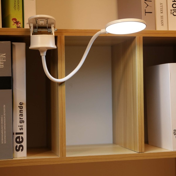 Miady Clip on Lamp,Battery Powered Reading Lamp,Clip on Light for