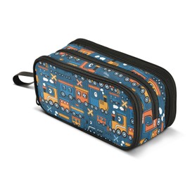 Railway Train Cartoon Pencil Case Large Capacity Pencil Pouch Box Kids Adults Pen Organizer Bag for Boys Girls Women Men School Office Supplies