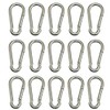 Boxcute 4x40mm Zinc Plated Steel Carabiner Snap Hook (Pack of