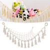 Storage Hammock Triangular Bohemian Style Cotton Rope Weaving Stuffed Animal