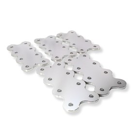 Quad Bank / 24 Yinlong Cell Lug Style Polished Aluminum Bus Bars with Hardware