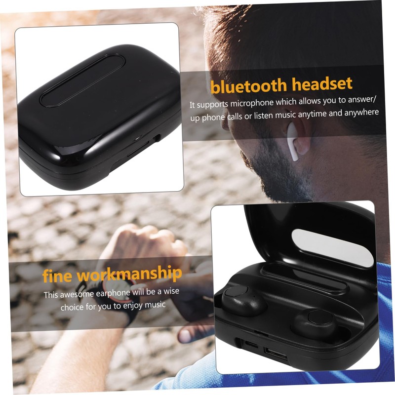 LABRIMP 1 Pair Wireless Stereo Earphones with Digital Display Ergonomic