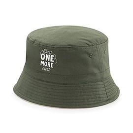 D Design Invent Print! Fishing Bucket Hat for Men Women Fishing Funny Gift for Fishing One More Cast (Khaki)