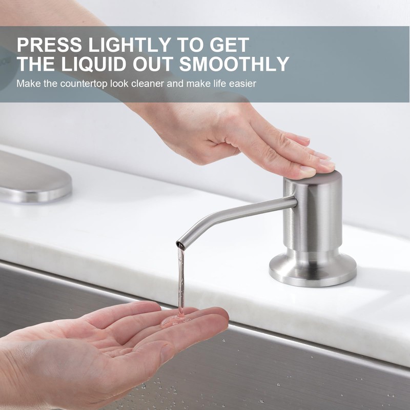 WOWOW Kitchen Faucet with Sprayer,Brushed Nickel Single Handle High Arc