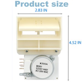 Upgrade 242303001 Refrigerator Damper Assembly AP5788340 Air Damper Control Assembly Compatible with Frigidaire & Crosley White replace 3016452 PS8746718 EAP8746718 Fits DFH, FFE，FFH, FFS